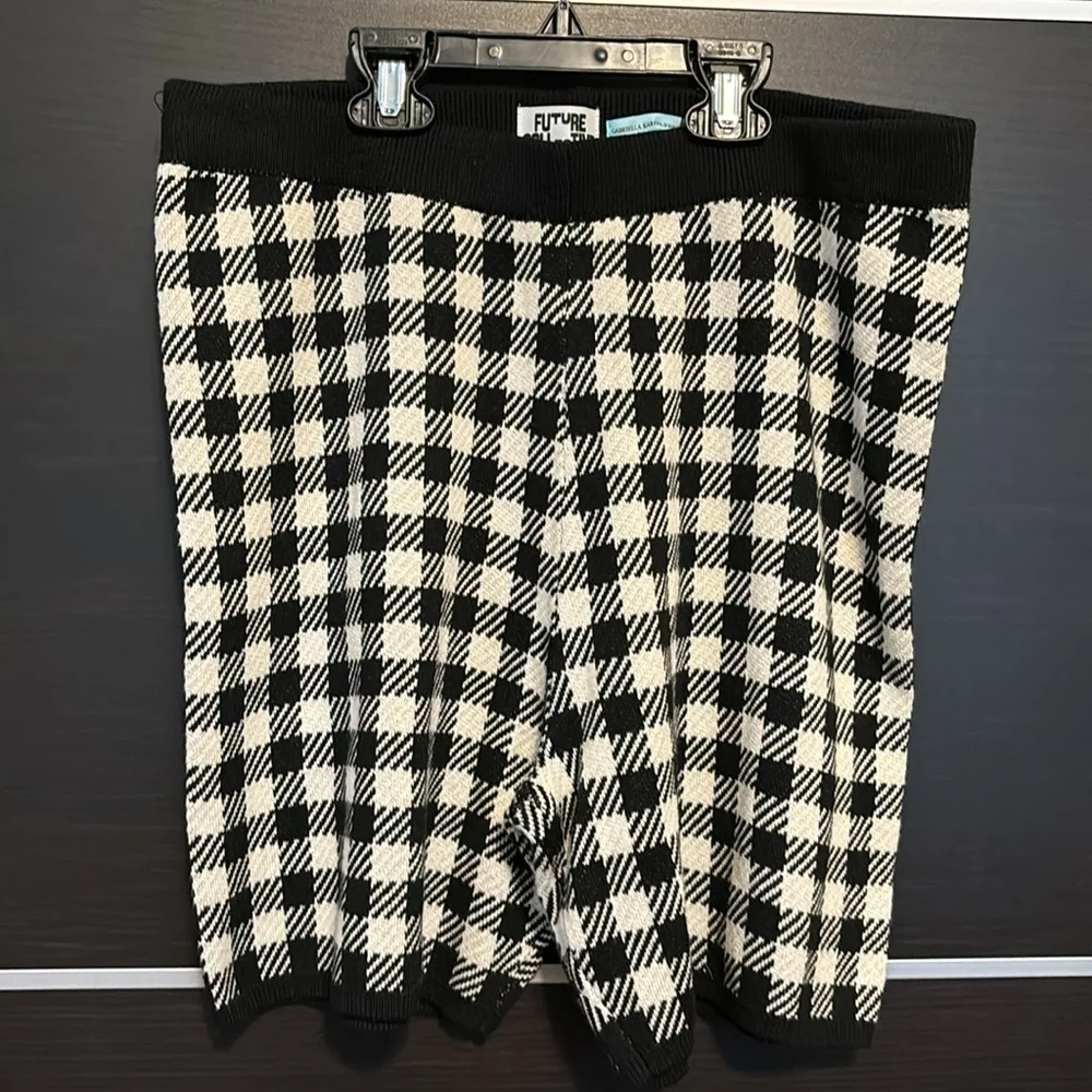 Future Collective LIMITED EDITION Gingham Check Biker Style Shorts